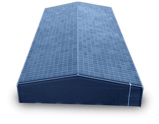 Hangar Solaire Symétrique réalisé par Triangle energie