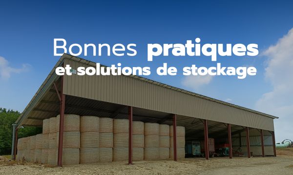 Hangar agricole équipé de panneaux solaires pour le stockage