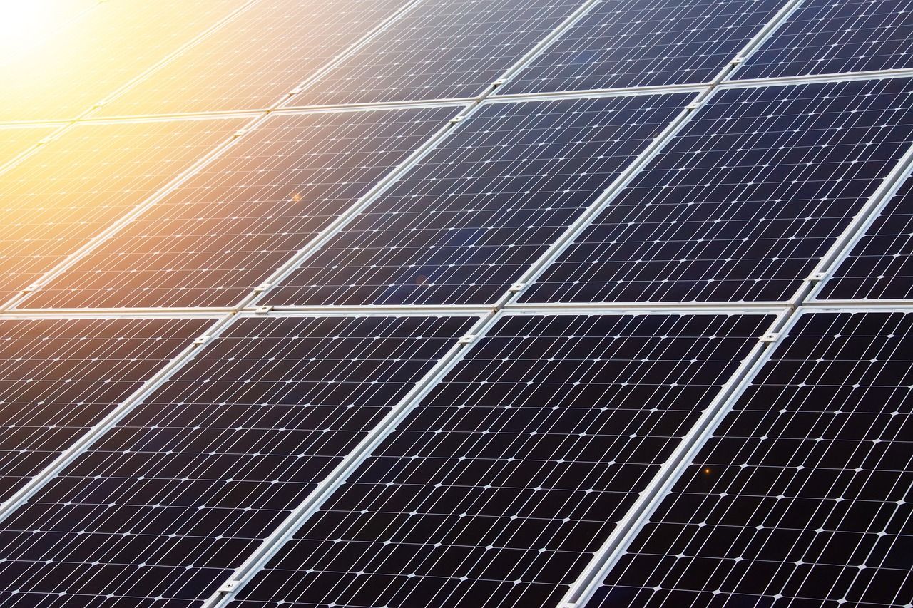 zoom sur panneau photovoltaique