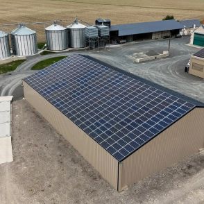 Bâtiment agricole photovoltaïque de stockage matériel en Indre-et-Loire