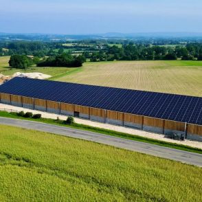 Hangar photovoltaïque agricole réalisé par Triangle Énergie