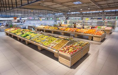 réalisation d'aménagement mobilier d'une GMS de Triangle Mobilier du Groupe le Triangle