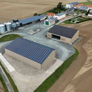 Bâtiment agricole photovoltaïque de stockage matériel en Indre-et-Loire