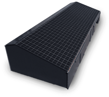 Hangar Solaire Triangle energie Asymétrique