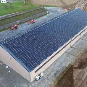 Bâtiment photovoltaïque agricole dans le Morbihan