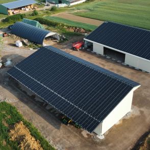 Hangars agricoles photovoltaïques en Moselle réalisés par Triangle Énergie