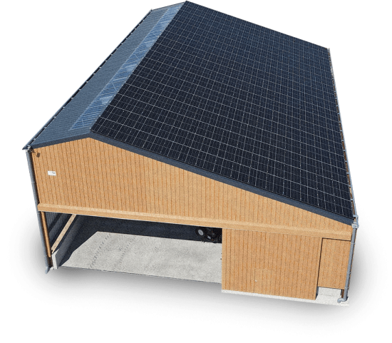 Hangar Solaire Triangle energie Asymétrique