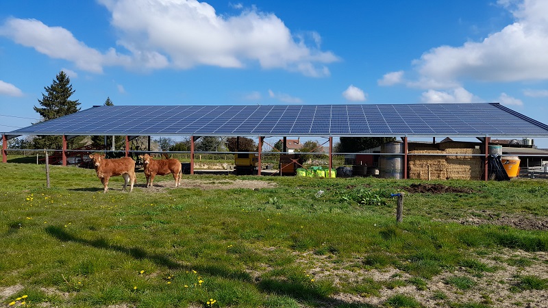 Image d'une réalisation : Hangar solaire agricole en Haute-Vienne (Saint-Hilaire-la-Treille - 87190)